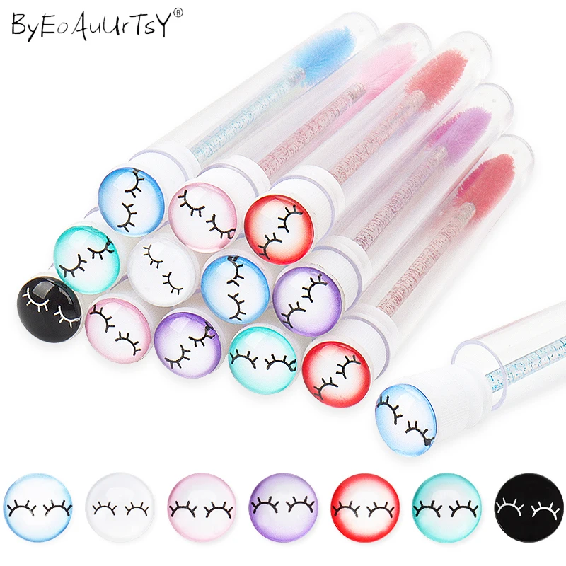 

1PC Reusable Eyebrow Brush Tube Disposable Eyelash Brush Eyebrow Brush With New Eyelash Resin Drill Replaceable Makeup Brushes