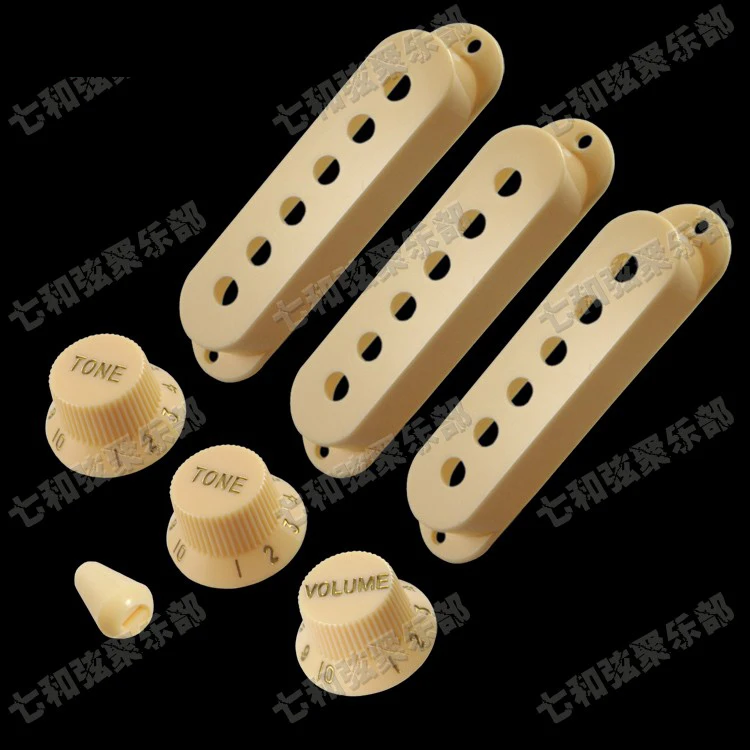 

Набор Крем одновитковая катушка крышки звукоснимателя и Скорость Управление ручка (крема и золотой) и переключатель, наконечник для электр...