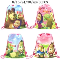 8162450pcs girls and bear drawstring bag for girls travel storage package school backpacks children birthday party favors
