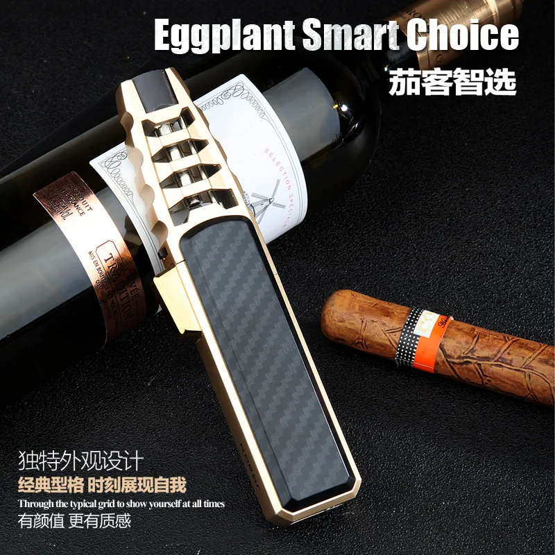 

Outdoor Torch Turbo Lighter Cigar Cigarettes Smoking Accessories Windproof Metal Gas Lighter Under System Smok Gift For Man