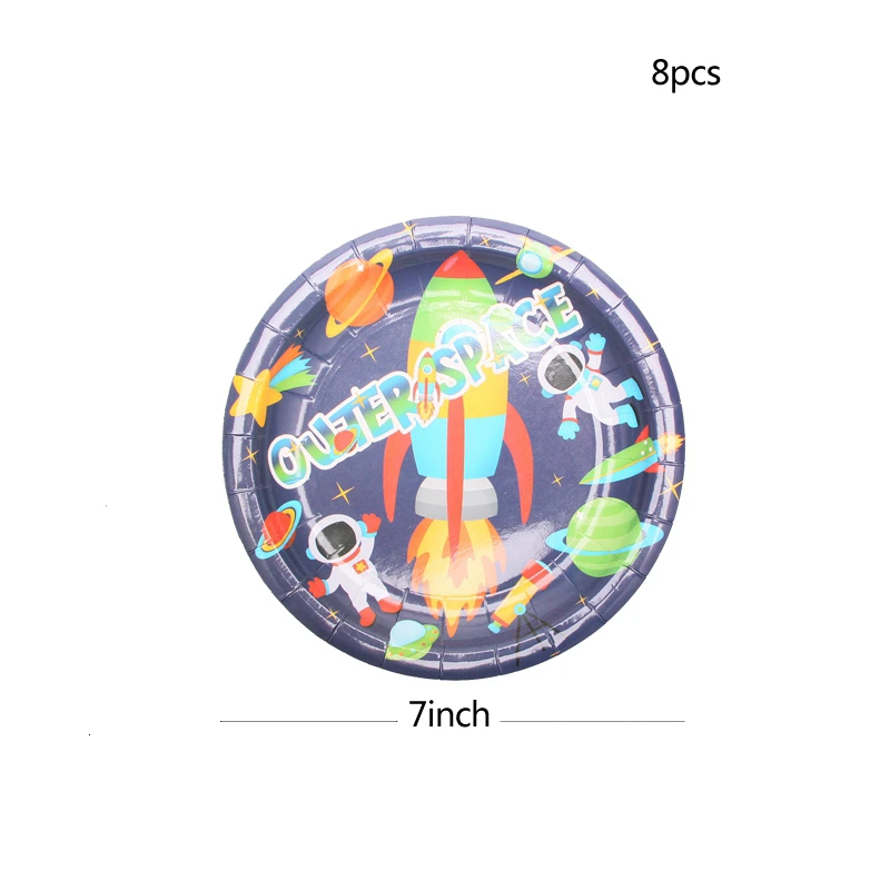 New Cartoon Space Planet Birthday Party Decoration Supplies Children's Favorite Disposable Tableware Paper Cup | Дом и сад