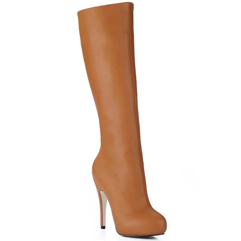 Пикантные вечерние высокий каблук шпилька женские сапоги до колена Женская