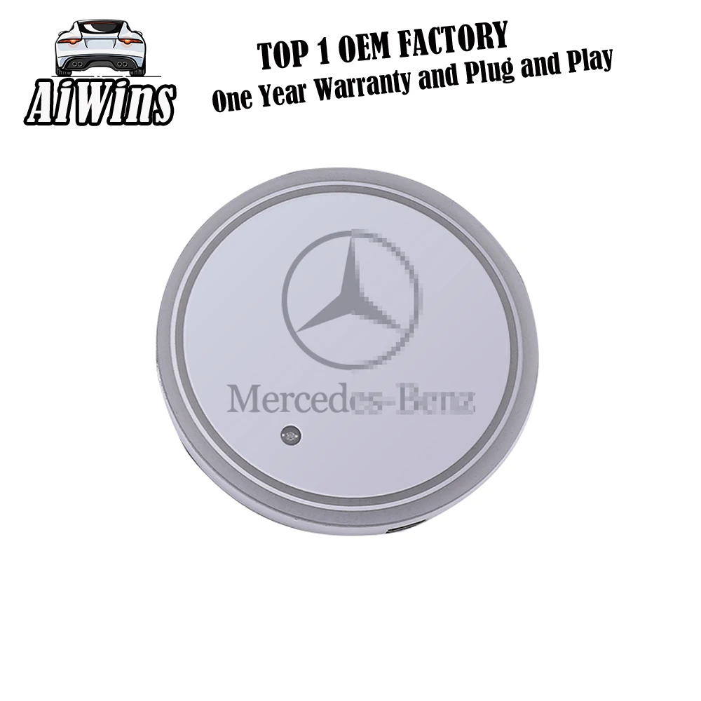 Aiwins автомобильный светящийся коврик для посуды для Mercedes-Benz Полная серия автомобильный светящийся Логотип Аксессуары Atmospherelight