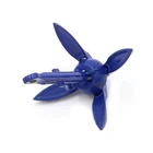 Лучший Складной грейпнель, лодка, каяк, аксессуары в форме якоря для Каяка, рыбалки, каноэ, Гидроциклов, SUP-доска и маленькая лодка, 1,5 фунта