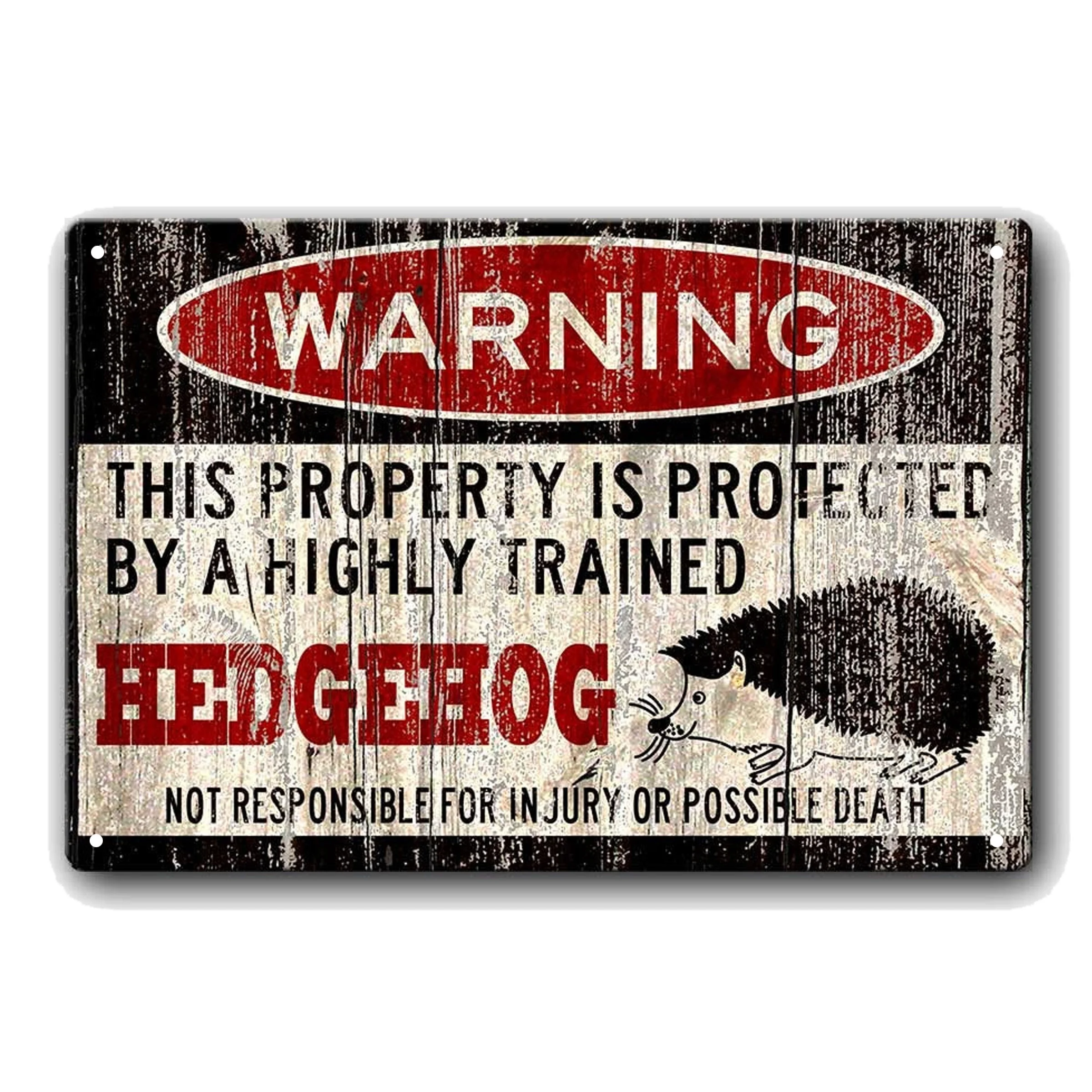 

Hedgehog Sign Funny Metal Sign Hedge Hog Gift Warning Sign Vintage Tin Metal Sign Bar Club Cafe Garage Wall Decor Farm Decor Art