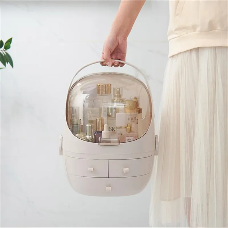 Коробка для хранения косметики пластиковый контейнер чехол ванной Настольный