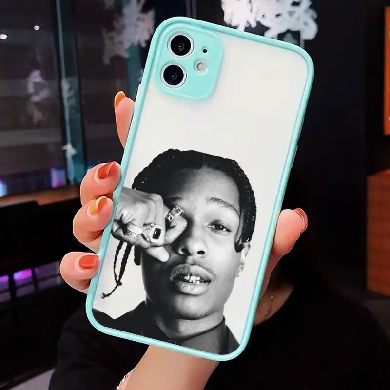 

ASAP Mob Asap Rocky Rapper Phone Case Matte Transparent for iPhone 7 8 11 12 s mini pro X XS XR MAX Plus cover funda