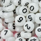 200 шт. светящиеся бусины-цифры, круглые циферблаты, акриловые разделенные бусины, сделай сам, изготовление ювелирных изделий, аксессуары для браслетов, ожерелий