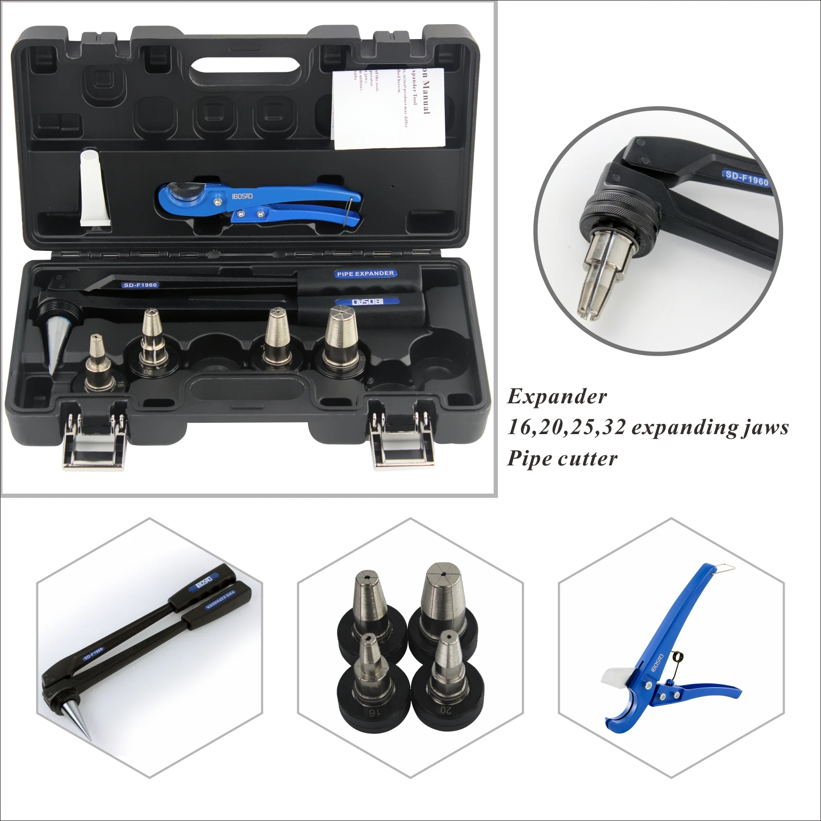 Расширитель труб Uponor PEX 16 20 25 32 мм комплект для расширения ProPEX соединения воды и