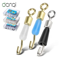 donql 50pcs box bearing swivel fishing hook fast connector solid rings rolling fishing line quick link carp fishing accessories