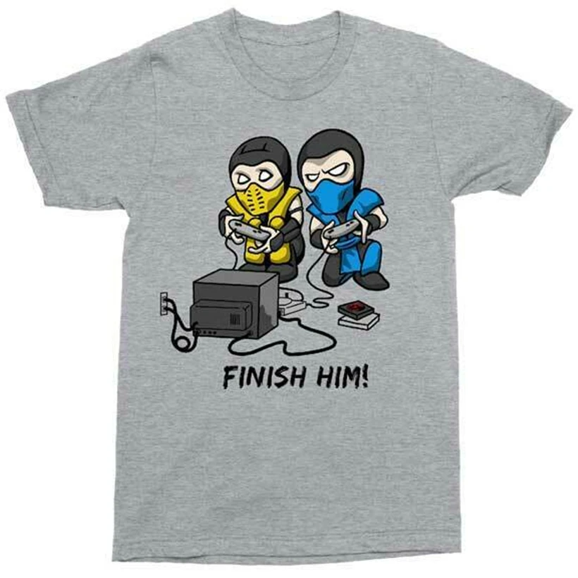 Mmoral Kmobat-Finish Him-Футболка-новая и лицензированная-геймеры 73-301-378 Классическая