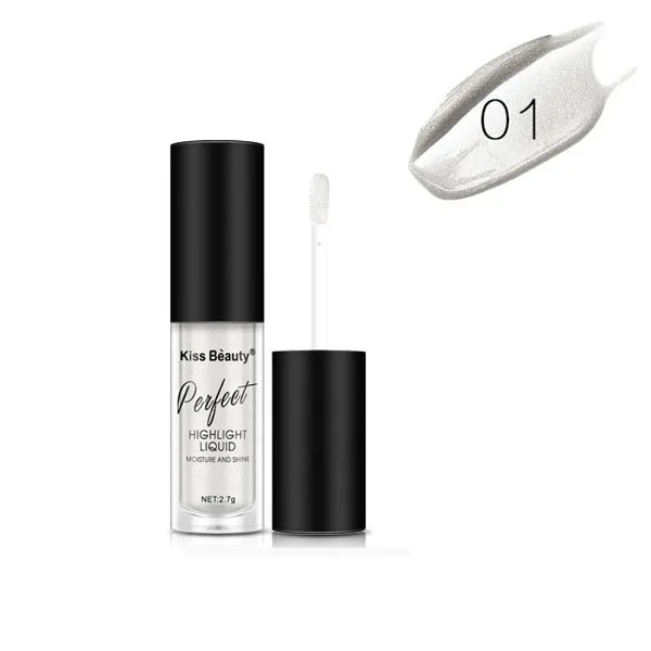 01 Осветитель хайлайтер макияж свечение комплект для осветления лица контуринг мерцающий Блестящий жидкий хайлайтер пудра палитра бронзатор - Цвет: 01