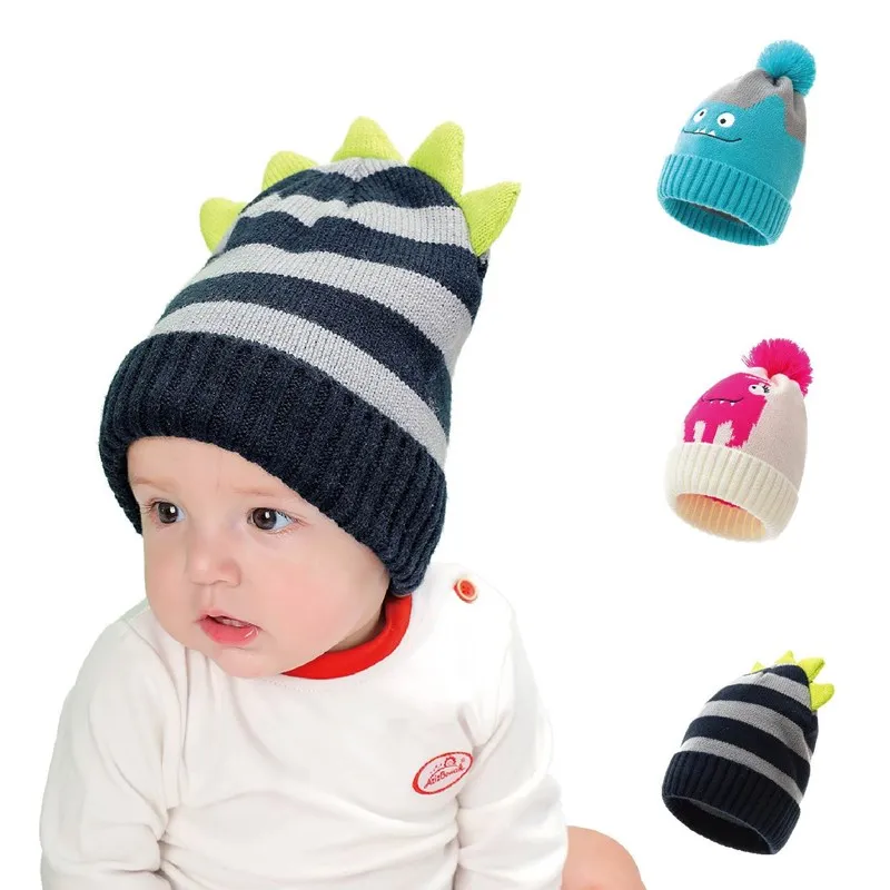 

New Arrivals Toddler Kids Hat Cute Cartoon Skullies Beanies Warm Woolen Knitted Baby Boy Girl Winter Hat Children Hats and Caps