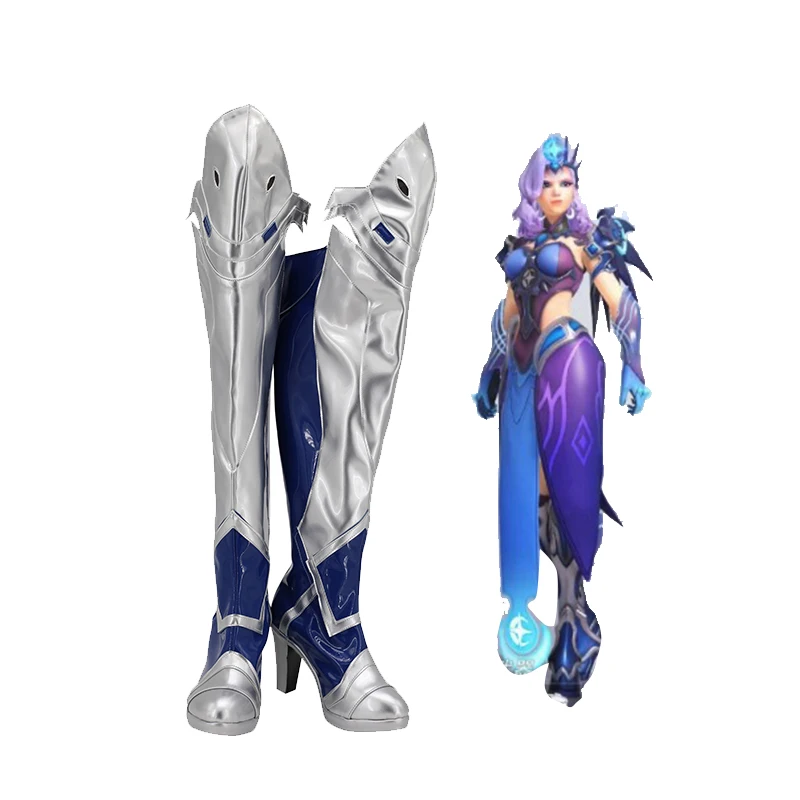 Обувь для косплея OW Cosplay милосердия кожа косплей обувь на высоком каблуке