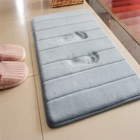 bathroom non slip mat thick coral fleece memory foam memory absorbent mat bedroom anti slip mat kitchen pad pedal pad 4060