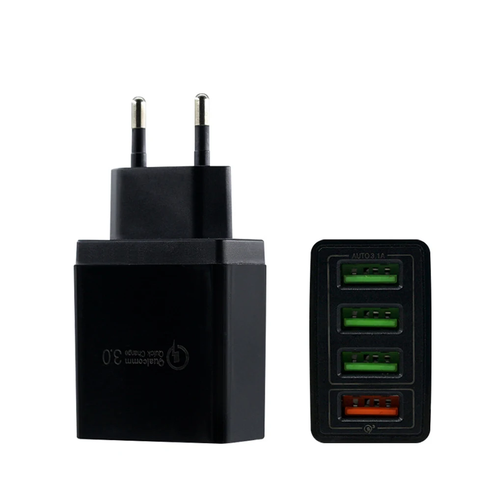 AIREACH, 18 Вт, зарядное устройство, 4USB, зарядное устройство для мобильного телефона, стандарт ЕС, США, зарядное устройство для мобильного телефона, быстрая зарядка для Samsung S8 S9