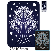 cutting dies tree card new metal decoration scrapbook embossing paper craft album card punch knife mold 78103mm
