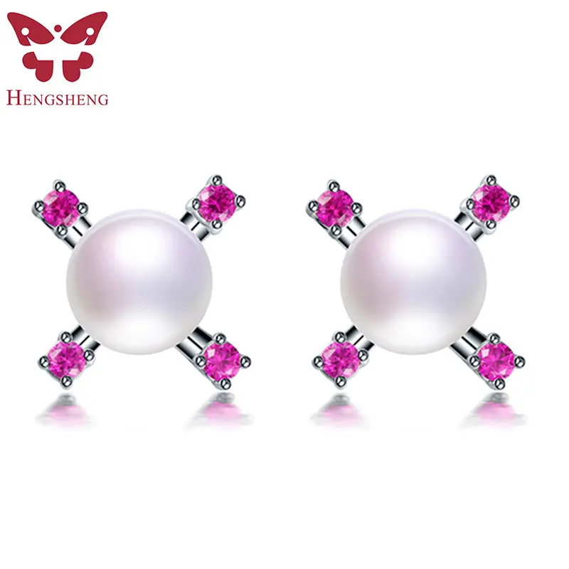 Женские серьги гвоздики из натурального пресноводного жемчуга 9 10 мм ювелирные