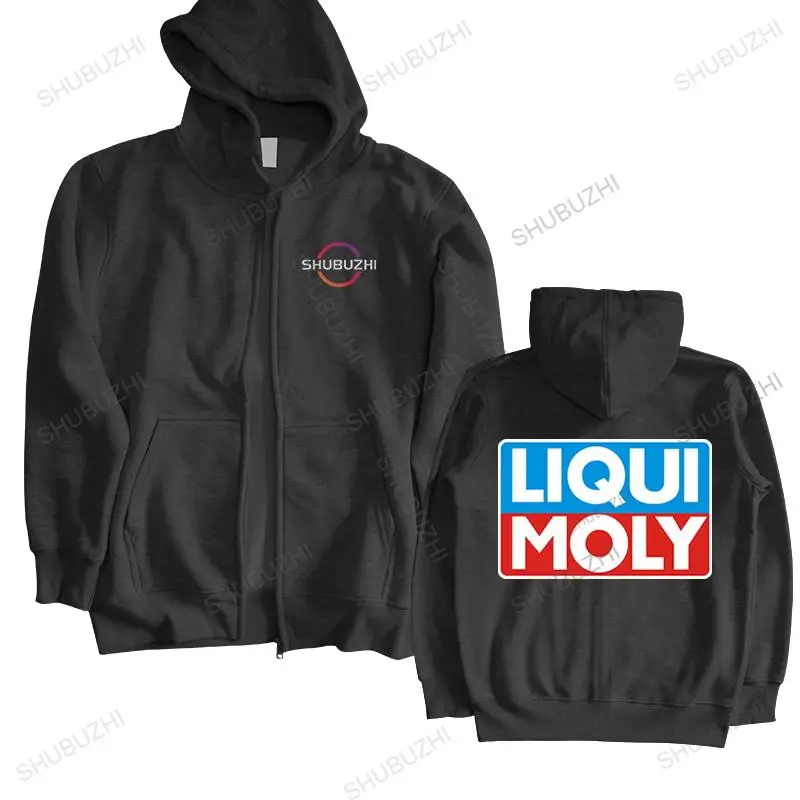 

men autumn clothing sweatshirt vintage hoody LIQUI MOLY Logo Motor Oil Lubricants POCKET SIDE Black man brand fashion hoodie