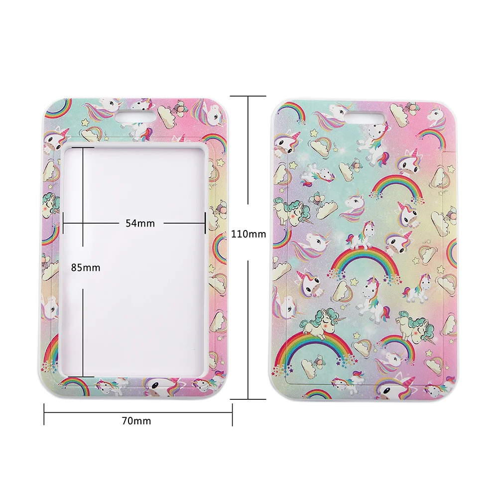 

HJ150 Fictional Creatures Unicorn ID Card Badge Holder Keys Strap Tag Neck Lanyard Mobile Belt Card Cover With Lanyard Gift