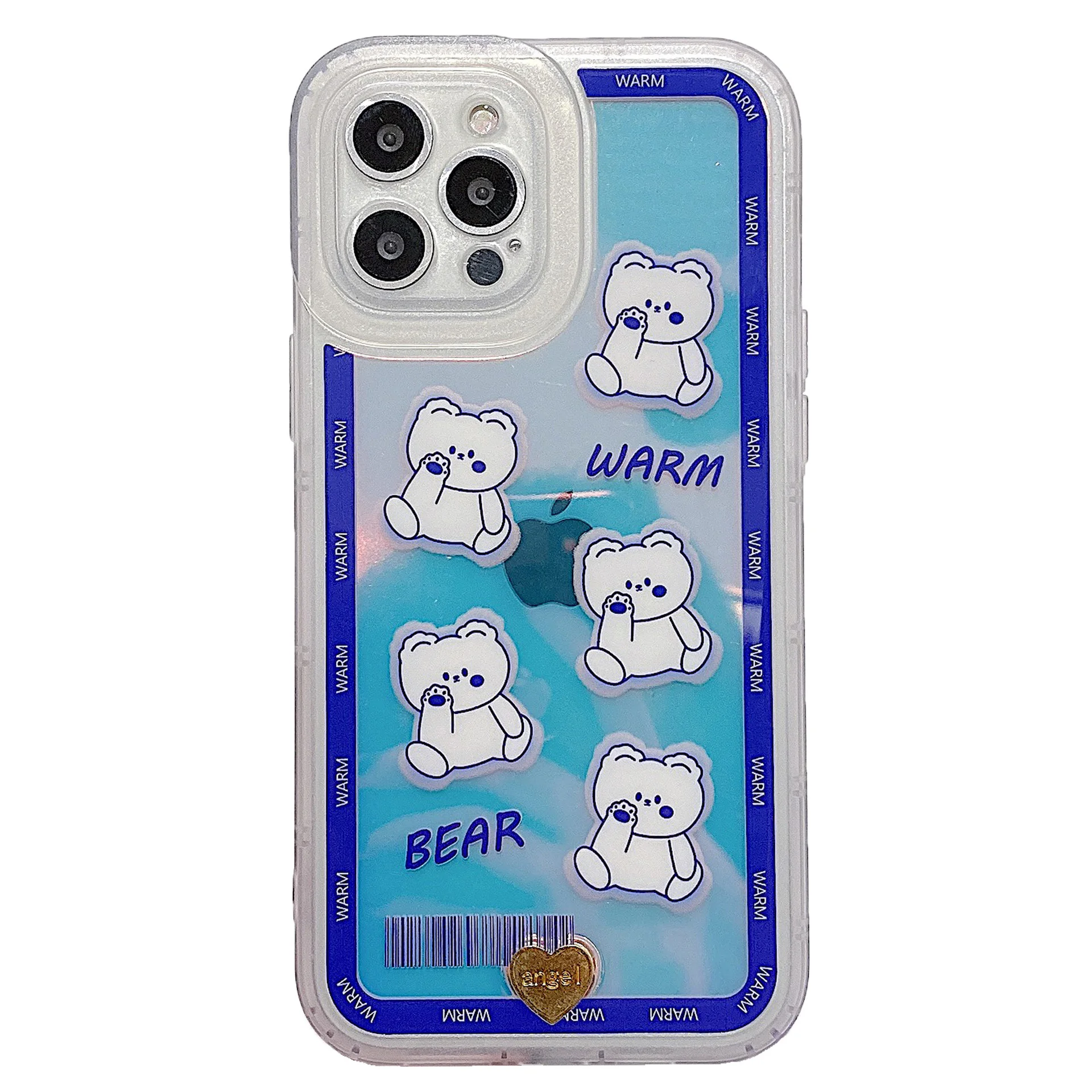 

Love laser waving little white bear for iphone 13promax mobile phone case iphone11xsmax cute 12