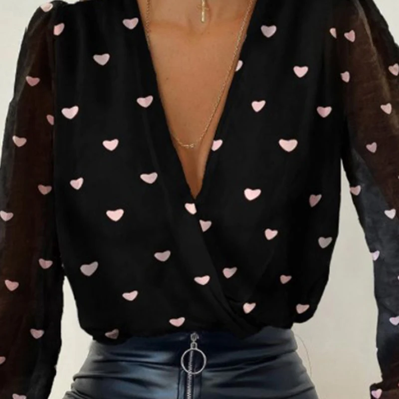 Новые модные женские туфли с глубоким v образным вырезом Топ жаккардовая рубашка