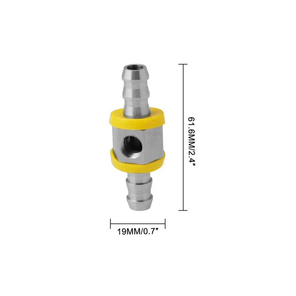 

3/8inch Fuel Line Pressure Adapter Fuel Pressure Gauge Sensor Barbed T-Fitting Adapter for Cars
