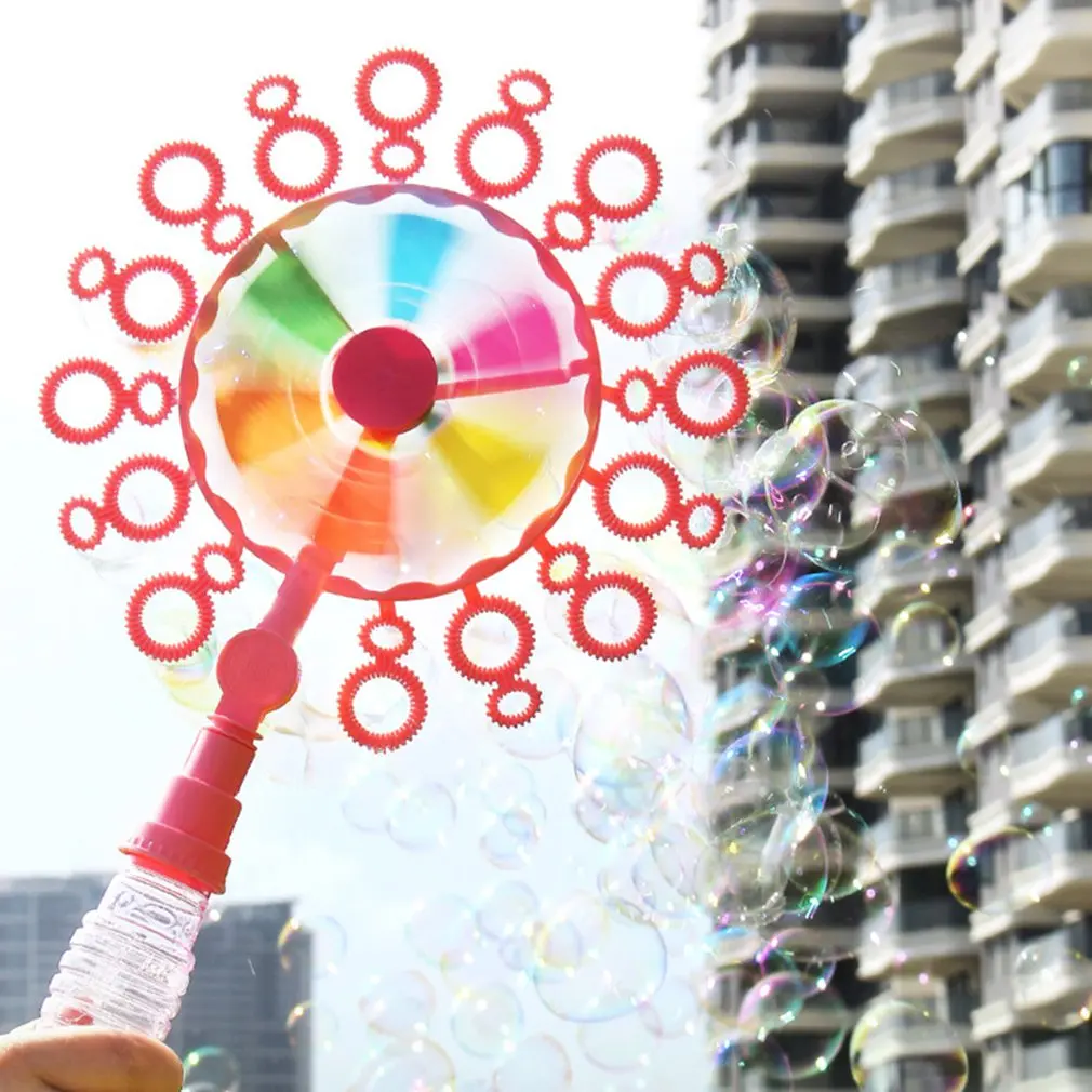 

Bubble Machine Toy Windmill Bubble Machine Blowing Bubbles Children's Toys Outdoor Fun Toys Kids Birthday Gift