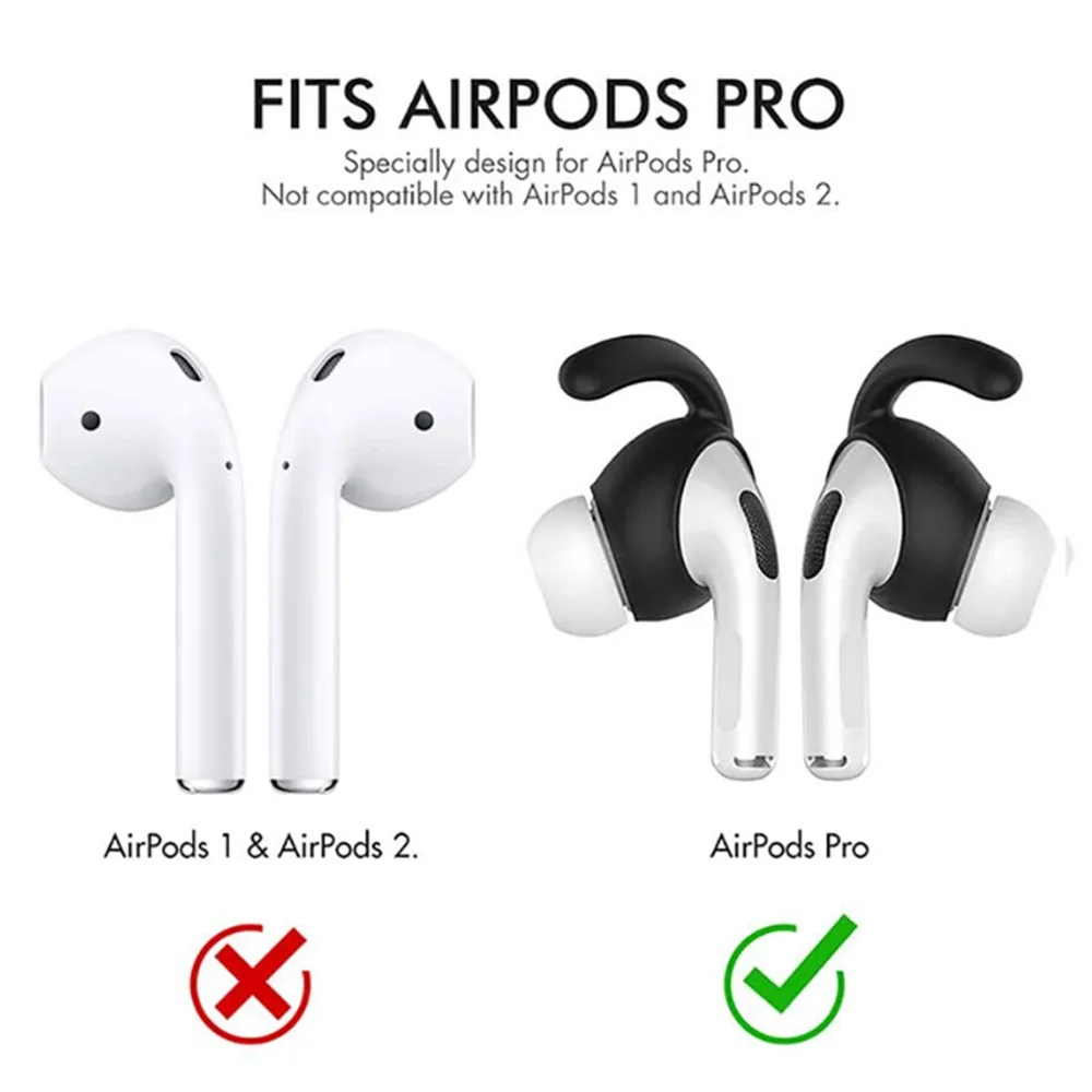 3 пары силиконовых наушников для Airpods Pro мягкие защитные колпачки чехол с чехлом