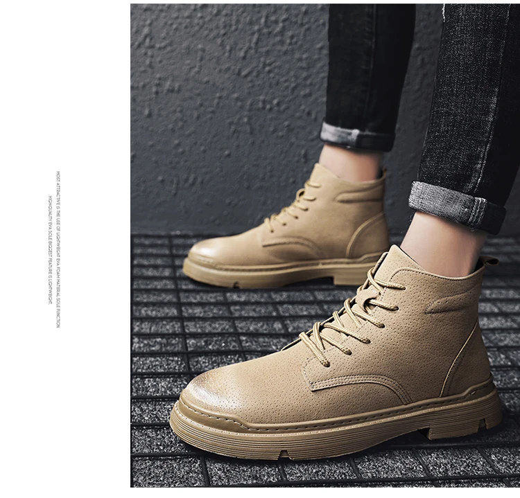 Настоящие новые Брендовые мужские ботинки; Martens; теплая зимняя обувь; мужские мотоциклетные ботильоны; doc martins; сезон осень-зима; мужские оксфорды