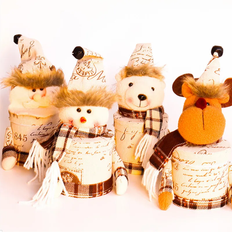 2017 для конфет рождественские украшения с изображением снеговика и Санта