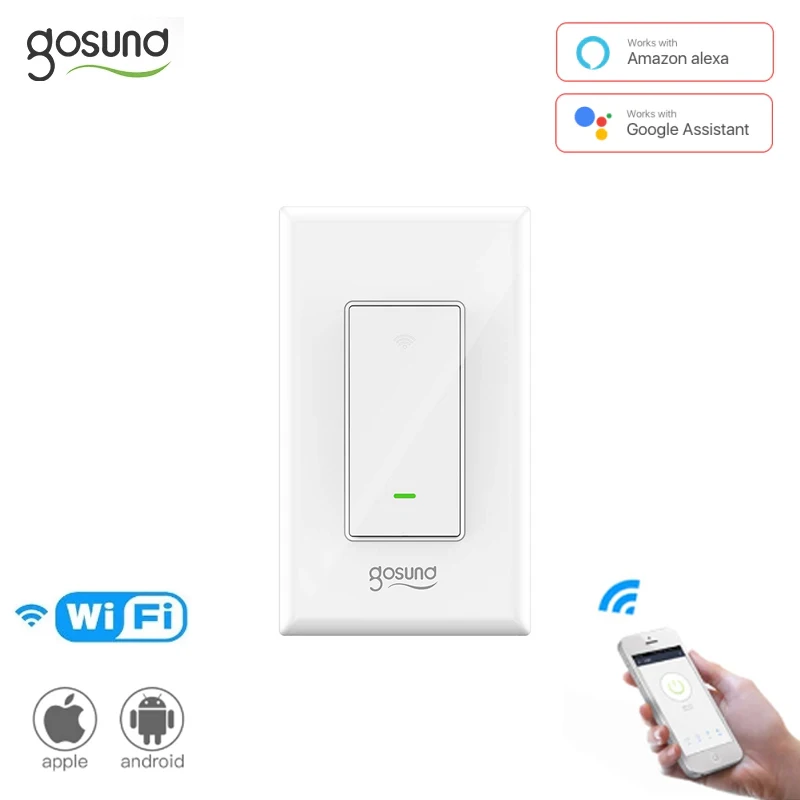 

Умный светильник ель света Gosund с Wi-Fi, с нулевым проводом, работает с приложением Alexa Google Home
