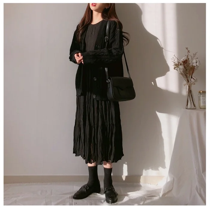 Новые платья для ранней осени универсальное маленькое шифоновое платье с