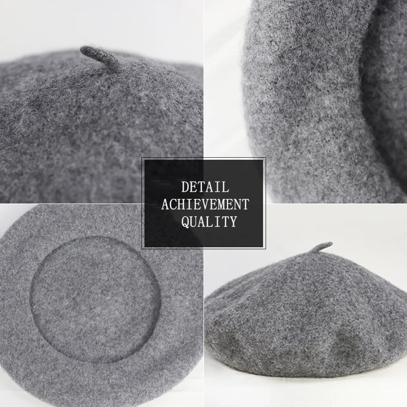 Серый светильник Повседневный берет универсальная шапка художника в стиле Звезд