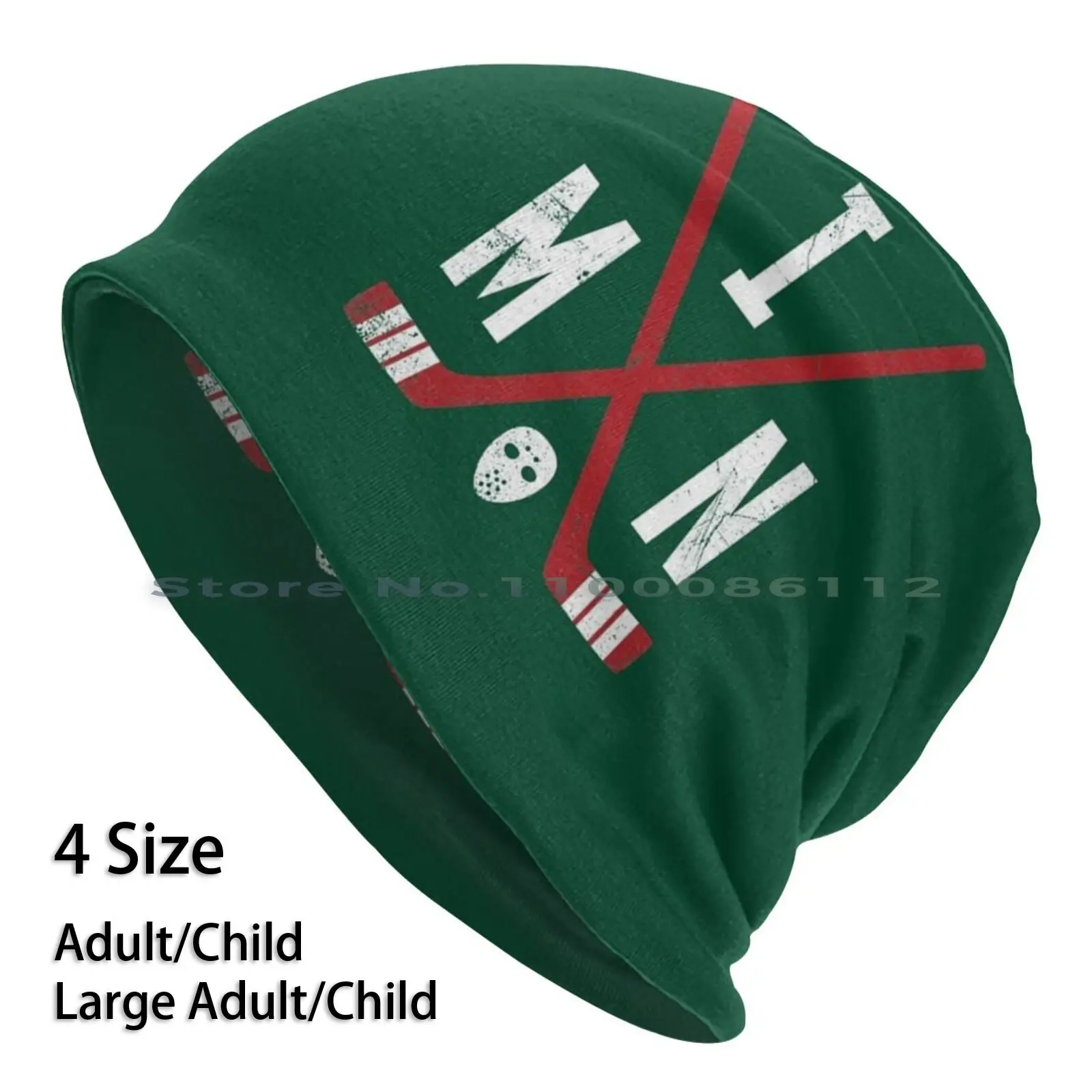 

Min Retro Sticks-Green Beanies Knit Hat Minny North Stars Vintage Retro Hockey Zach Parise Mikko Koivu Brimless Knitted Hat