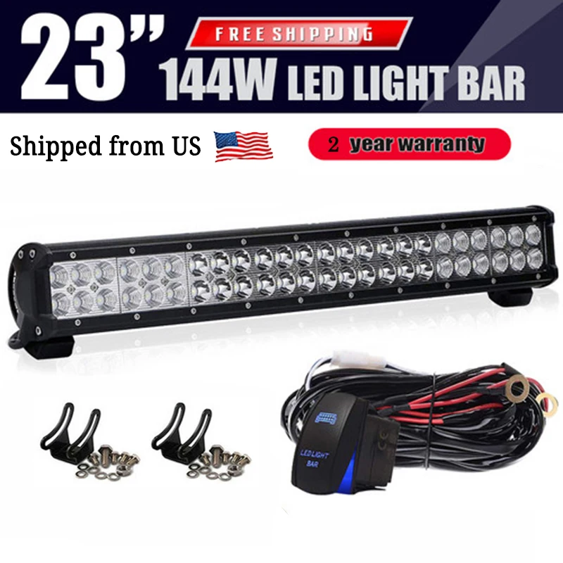 23 дюйма 144 Вт Светодиодная комбинированная световая панель + 4 светодиодный