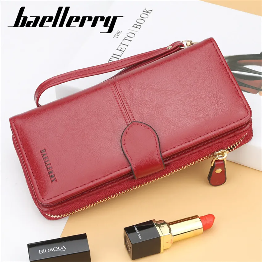 

Fashion Hasp Women Wallet Long Clutch Big Capacity Ladies Purses Wristlet Phone Wallets Luxury Brand Female Purse Card Holder