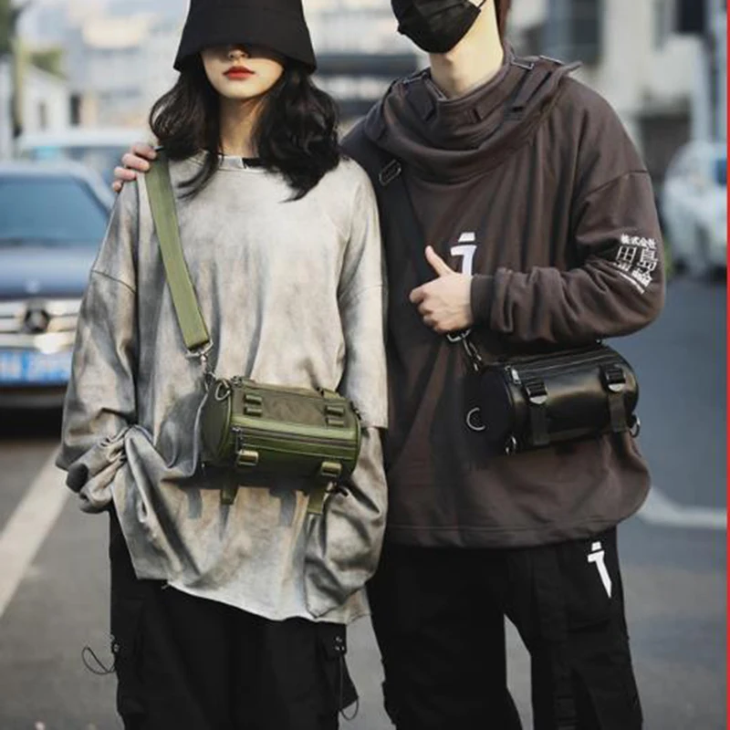 

Women's Messenger Bag Shoulder Bag Street Hip-hop Cylinder Net Red Tubular Women's Tooling Bag
