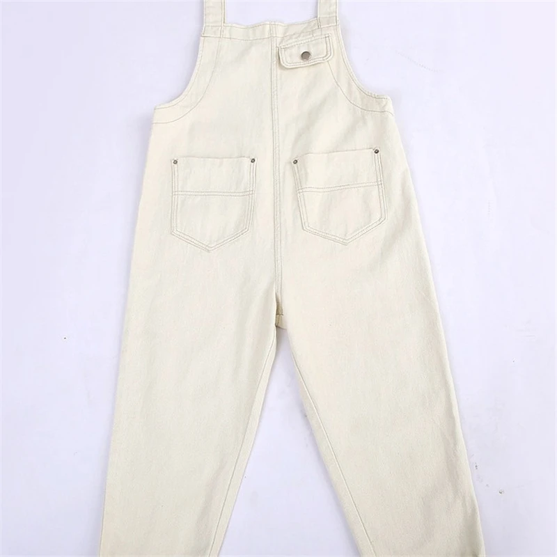 

Summer Womens Rompers Casual Loose Sleeveless Jumpsuit Solid Button Pocket Suspenders Bib Short Pants Wide Leg Overalls Y313