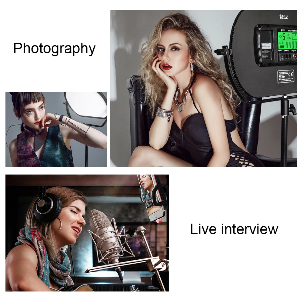 Idoblo PE-920II двухцветная ультра тонкий непрерывное мягкий светодиодный фон для фотосъемки освещение Панель 2,4G Беспроводной дистанционного Управление студийная лампа DHL
