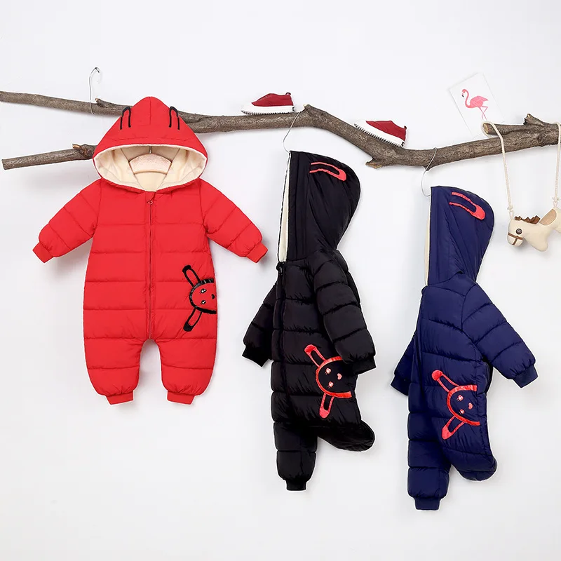 

Baby Romper Autumn Winter Warm Baby Boys Clothes Newborn Baby Jumpsuit Hooded Snowsuit For Girls Overalls Unisex Baby Clothes