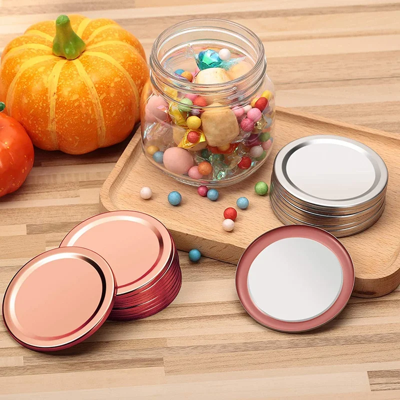 

50 Pieces 70mm Mason Jar Split-Type Lids, Leak-Proof and Secure Canning Jar Caps for Mason Jar
