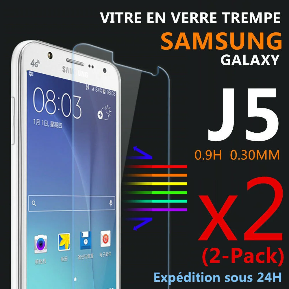 

Vitre Protection Verre tremp Film De Protecteur For SAMSUNG GALAXY J5 / Lot 2