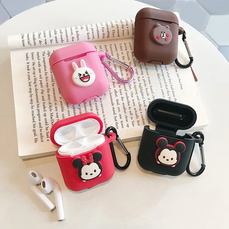 Беспроводная Bluetooth гарнитура для Airpods 1 коробка силиконовый чехол наушников