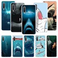ocean monster shark swimming phone case for xiaomi redmi note 10 9 8 11 pro 11t 11s 10s 9s 9a 9c 9t 8t 8a 7 7a 5 art pattern