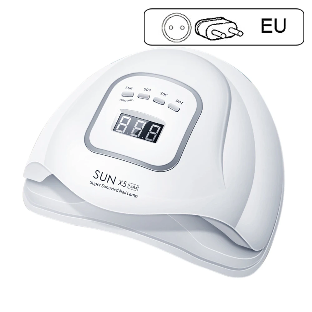 SUN X5 Max 120W EU B3 профессиональный светодиодный УФ-светильник 80 Вт Сушилка для ногтей Гель-лак двойной светильник маникюрный аппарат для отверждения ногтей гель-арт салонный инструмент - Цвет: SUN X5 Max 120W EU