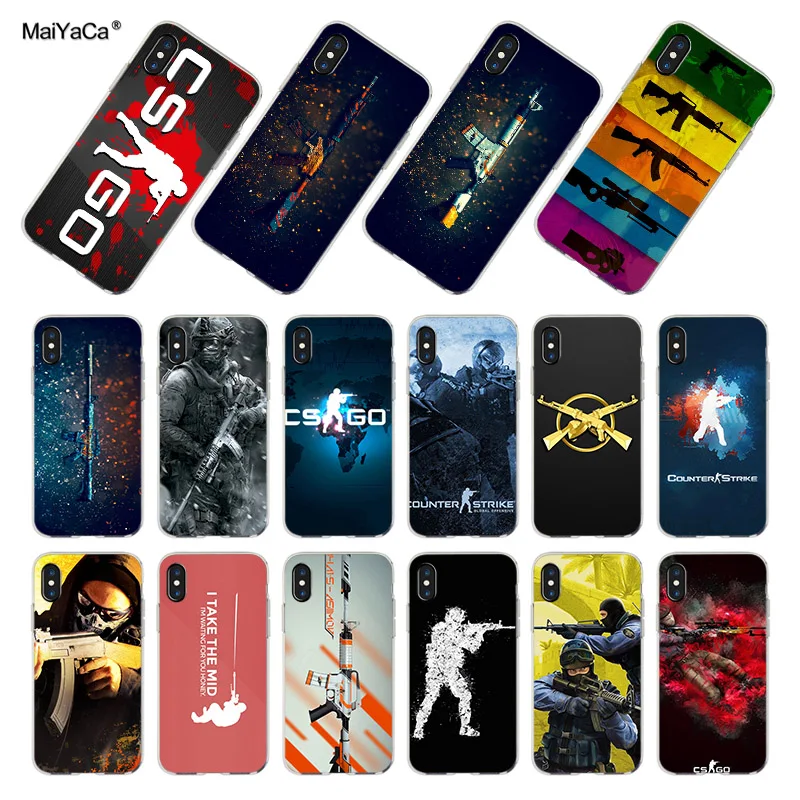 Аксессуары для телефона MaiYaCa cs go gun чехол iPhone 6S 6plus 7 7plus 8 8Plus X XS XR 5S 12Pro 11pro max