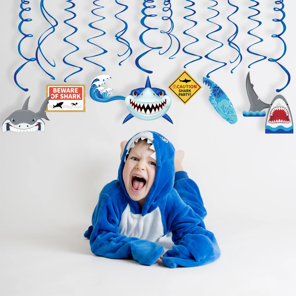 30 шт. синий спирали акулы тематическая вечеринка на день рождения сувениры с