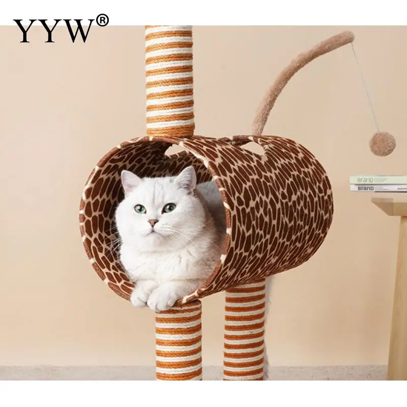 

Cat Climbing Frame Cat Litter Cat Scratching Board Creative Cat Climbing Frame With Nest Giraffe Shape Cat Toy Pet Supplies