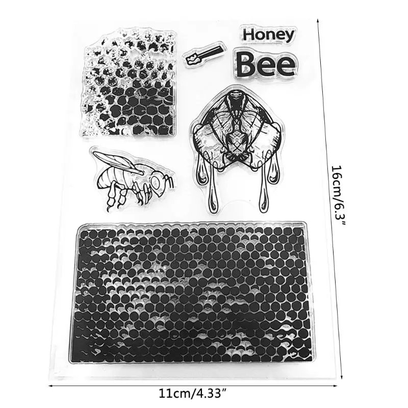 Медовая Пчела улей силиконовый прозрачный Печатный штамп DIY Скрапбукинг